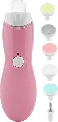 Image de Avizar, lime à ongles USB 250 mAh avec embouts interchangeables, rose