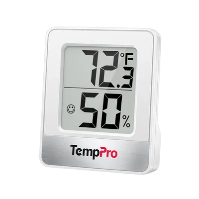 Produktbild von ThermoPro TP-49-W Digitales Thermo-Hygrometer mit Komfortanzeige, weiß