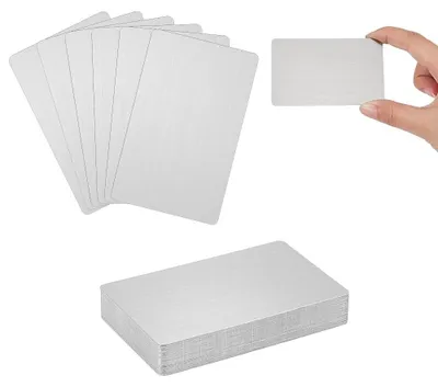 Produktbild von 60 Stück Metallvisitenkarten für DIY-Projekte