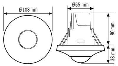 Produktbild von Esylux EP10428272 Unterputz Decken-Praesenzmelder Weiß