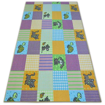 Image de Tapis enfant PETS PETITS ANIMAUX multicolore 100x150 cm