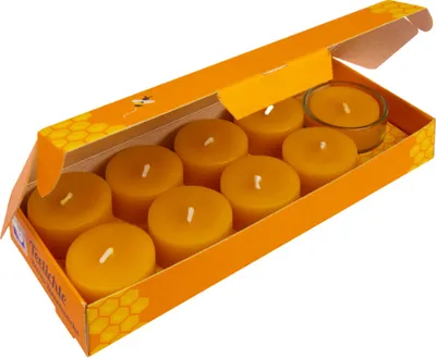 Produktbild von Kerzenfarm Bienenwachs - 9 Stück inkl. Glas