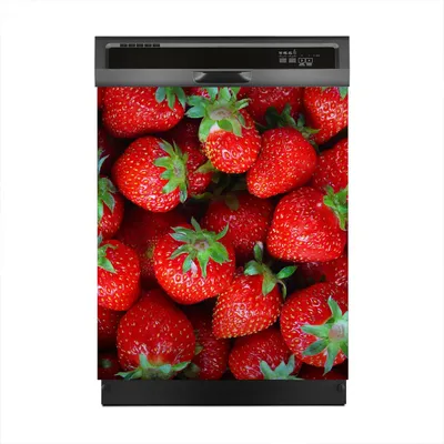 Produktbild von Aufkleber sticker 60x70 cm Dekorative folie Spülmaschine - Obst reif Erdbeeren