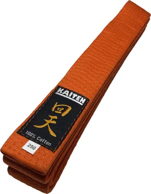 Produktbild von KAITEN Karategürtel Orange - 4 cm Breit - Baumwolle Orangegurt - Länge 230 cm