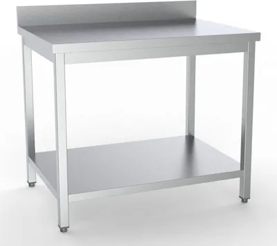 Obrázek produktu pro Pracovní stůl Combisteel se spodní policí a nerezovým podstavcem, 900x600x850 mm