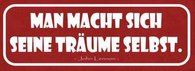 Produktbild von vianmo Holzschild 10x27 cm man macht seine Träume selbst Dekoration
