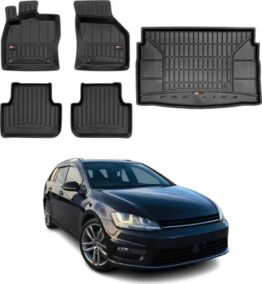 Obrázok produktu pre Sada podlahových rohoží a vložiek do kufra OMAC pre VW Golf Sportsvan 2014-2020 guma 5x