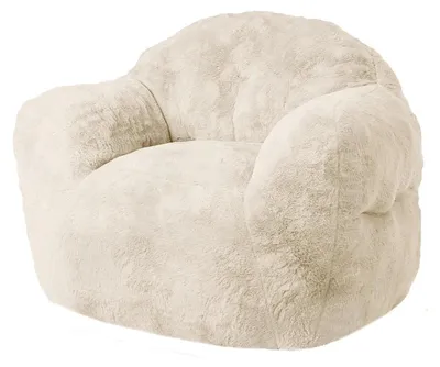 Obrázok produktu pre Obrovské sedacie vaky – pohovka typu beanbag – extra veľké – výplň z peny s vysokou hustotou – mäkký poťah z textílie – jednoosobové – béžové
