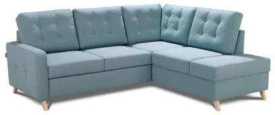 Produktbild von Bettfunktion Stoff Ecksofa L-Form Sofa Couch Design Couch Polster Textil Modern