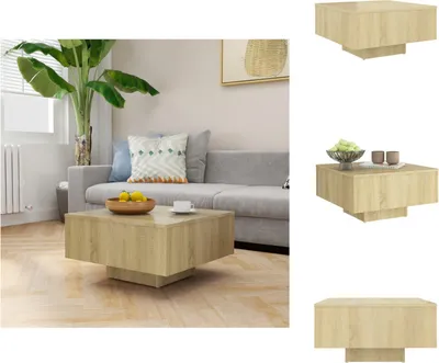 Obrázek produktu pro vidaXL Konferenční stolek Sonoma dub 60x60x31,5 cm materiál na bázi dřeva - Konferenční stolky