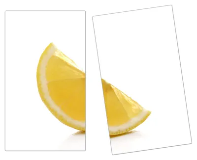 Produktbild von Spritzschutz Herdabdeckplatte Schneidebrett aus Glas Zitronenschnitz 2-Teilig (60x52cm)