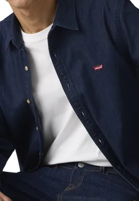 Produktbild von Levi's Herren Hemd Battery Housemark mit Logo, Slim Fit, Blau (Mookie Dark Wash)