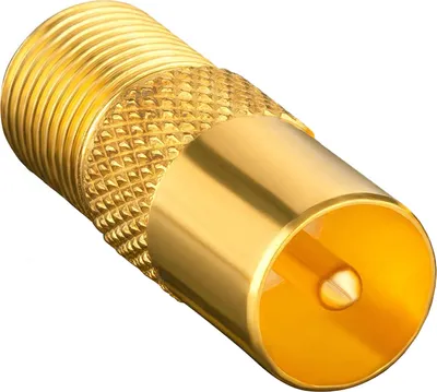 Produktbild von ORSEM SAT Antennenadapter Koaxialkabel auf TV Stecker Adapter - F-Kupplung auf Koax IEC-Stecker Kupplung Verbinder Koaxial Kabel Verbinder Vergoldet