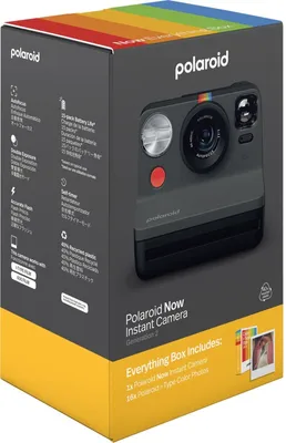 Immagine prodotto di Polaroid Now R Gen. 2 Everything Box nera, fotocamera istantanea con pellicola per 16 foto i-Type