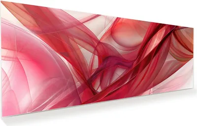Produktbild von Glasbild 100x40cm in XXL für Wohnzimmer, Schlafzimmer Motiv Abstrakte Schleier