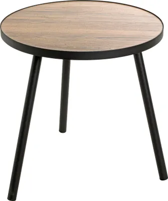 Produktbild von HAKU Beistelltisch eiche, schwarz - MDF, Metall, B/H/T: 50x52x50 cm