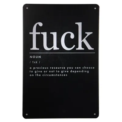 Produktbild von Fuck Blechschild - Metallschild - Vintage blechschild - Lustiges Metallschild mit Spruch