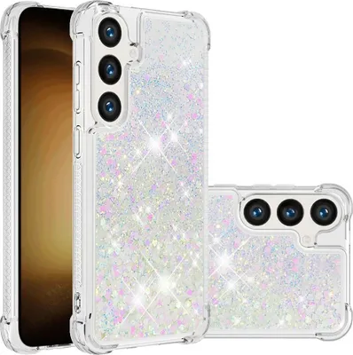 Produktbild von Samsung Galaxy S25 / S24 Hülle - Coverup Liquid Glitzer Back Cover - Weiß