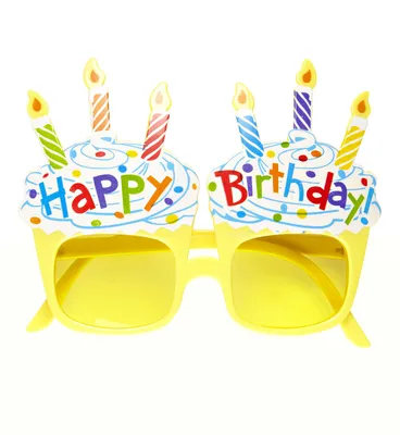Produktbild von WIDMANN S.R.L. Brille Happy Birthday gelb, gelbe Gläser