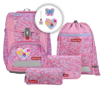 Immagine prodotto di Step by Step zaino della scuola Space Schulranzen-Set 5 pezzi Heart Luma rosa