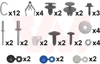 Produktbild von VAN WEZEL Montagesatz Stoßfänger 4076794 Vorne passend für PEUGEOT 3008 (0U)