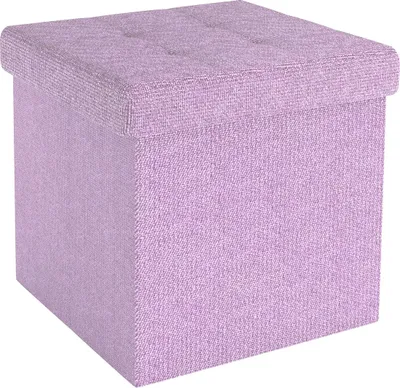 Produktbild von Intirilife Faltbare Sitzhocker 30x30x30 cm in LOTUS ROSA - Sitzwürfel mit Stauraum und Deckel aus Stoff mit Mulden - Sitzcube Fußablage Aufbewahrungsbox Truhe Sitzhocker