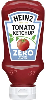 Produktbild von Heinz Tomato Ketchup Zero 220g – Zuckerfreier, kalorienarmer Tomatenketchup
