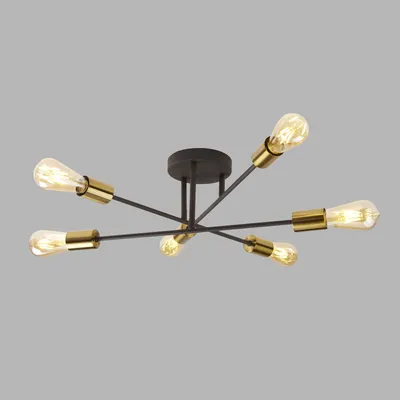 Zdjęcie produktu dla Lampa sufitowa, ruchome ramiona, czarna, 64 cm, ARMSTRONG