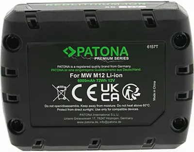 Produktbild von PATONA Premium Akku für Milwaukee M12 RedLithium 12V