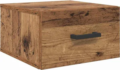 Produktbild von Nachttisch mit Schubladen Altholz 35 x 35 x 20 cm Holzwerkstoff