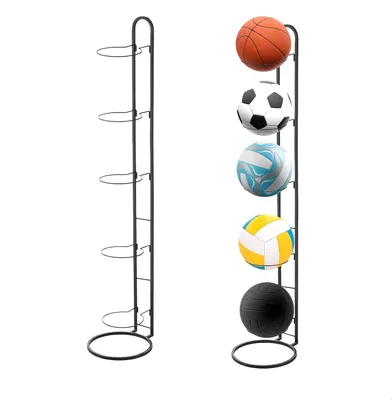 Imagen del producto de Soporte para balones, de metal, color , para voleibol, fútbol y baloncesto, para montaje en pared