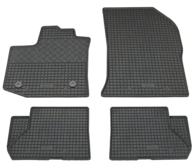 Gummifußmatten Set 4-teilig für Dacia Lodgy + Dacia Dokker (2012-), schwarz