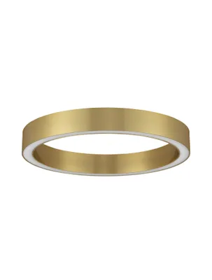 A gold ring-shaped light fixture against a white background.