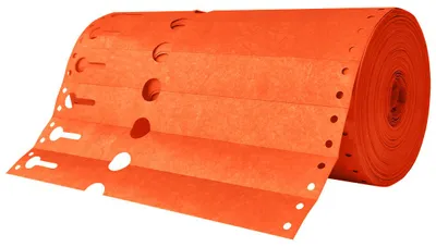 Produktbild von CombiCraft Rolle Tyvek Schlaufenetiketten Orange 220x25mm - 1000 Etiketten pro Rolle