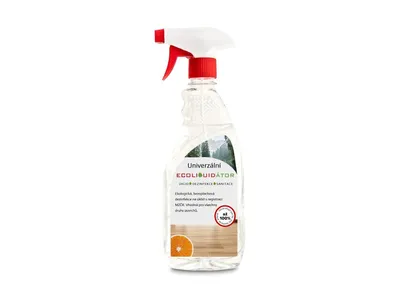Obrázek produktu pro Ecoliquid ECOLIQUIDÁTOR, univerzální čisticí a dezinfekční prostředek, pomeranč, sprej 500 ml