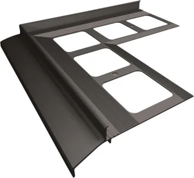 Produktbild von Renoplast Aluminium Traufprofil K30 Keramikboden, Außenecke 90°, Graphit