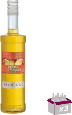 Produktbild von Lot de 3 Vedrenne - Liqueur de mangue 18° - 70cL