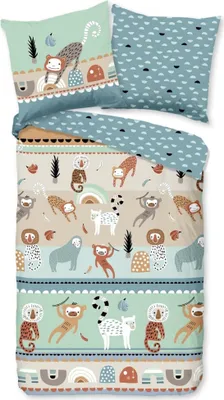 Productafbeelding van Good Morning Kinderdekbedovertrek "Play" - Multi - (135x200 cm) - 100% Katoen