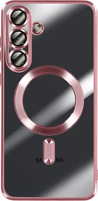 Produktbild von Avizar, MagSafe Hülle Galaxy S25 FE weich, Chromrand, Rosa