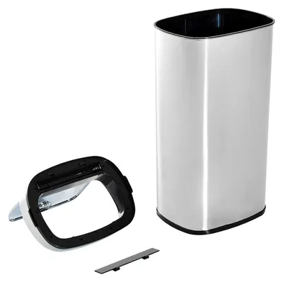 Produktbild von Mš¹lleimer mit Sensor 68 L, Automatik Abfalleimer aus Edelstahl, Silber