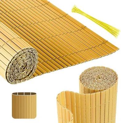 Obrázok produktu pre 1,8 x 3 m PVC plot na ochranu súkromia – plot do záhrady a na balkón, farba bambusu – 1,8 x 3 m