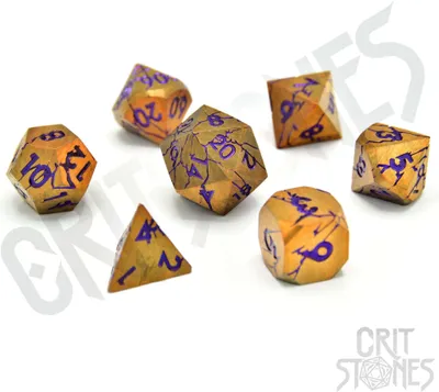 Produktbild von CritStones Metal Würfel Set Shattered Sigils (7)