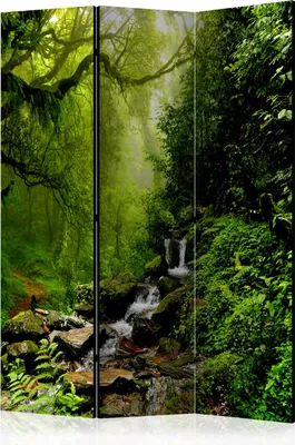 Produktbild von 3-teiliger Einseitiger Vlies Paravent - The Fairytale Forest 135x172 cm Landschaften c-B-0193-z-b