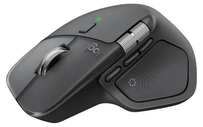 Immagine prodotto di Mouse ergonomica wireless Logitech MX Master 4, con feedback aptico, rotella con scorciatoie e finitura grafite