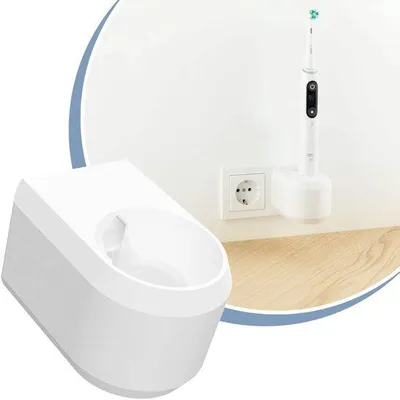 Produktbild von Elektrische Tandreinigerhalter Wandhalter, weiß, für iO-Lader 3768, Wandmontage