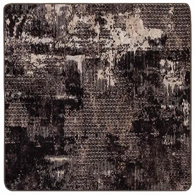Produktbild von vidaXL Teppichläufer MARSA Schwarz 100 x 100 cm Polyester und PVC