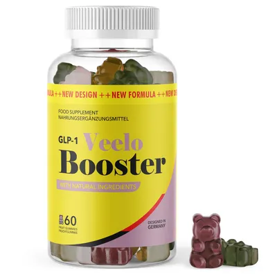 Produktbild von GLP-1 Veelo Booster Fruchtgummis | Deine genussvolle Unterstützung | Geeignet für Männer und Frauen | 60 Fruchtgummis pro Packung