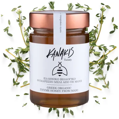 Produktbild von Kanakis | Honig - Thymianhonig - 250 G - Bernsteinfarbton - Aromatischer Geschmack - Aus Griechenland