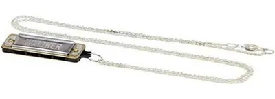 Produktbild von Famanu Miniatur-Mundharmonika C-Dur mit 8 Stimmen - inklusive Kette