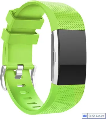Immagine prodotto di Bracciale per orologio | compatibile con Fitbit Charge 2 | cinturino sportivo in silicone | fitness tracker | verde | grande
